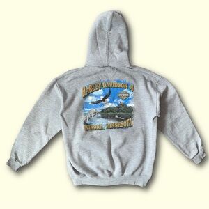 Vintage Harley Davidson Heavyweight Lee Hoodie Size Large Mens Y2K